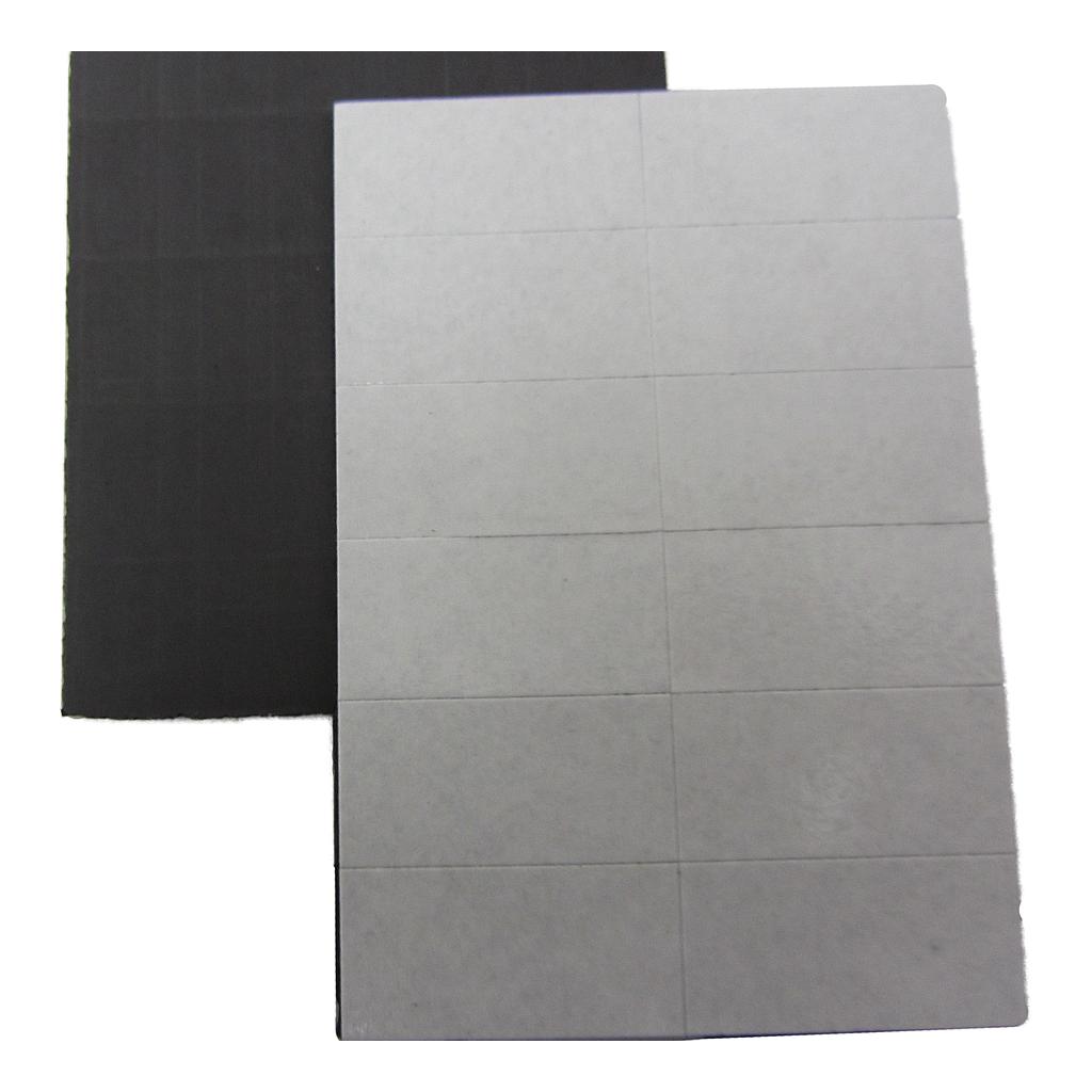 Magnetic Sheet - Self Adhesive Score Cut 25mm x 12.7mm x 0.7mm - 12 per sheet