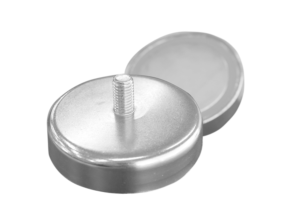 Neodymium Pot Magnet Ø75mm x 17.8mm - M10 External Thread