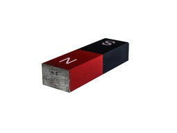 [10283] Alnico Block Magnet 50mm x 15mm x 10mm Red/Blue    
